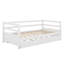 Lit de jour simple avec couchette - Structure et tête de lit en bois de pin-1354856862