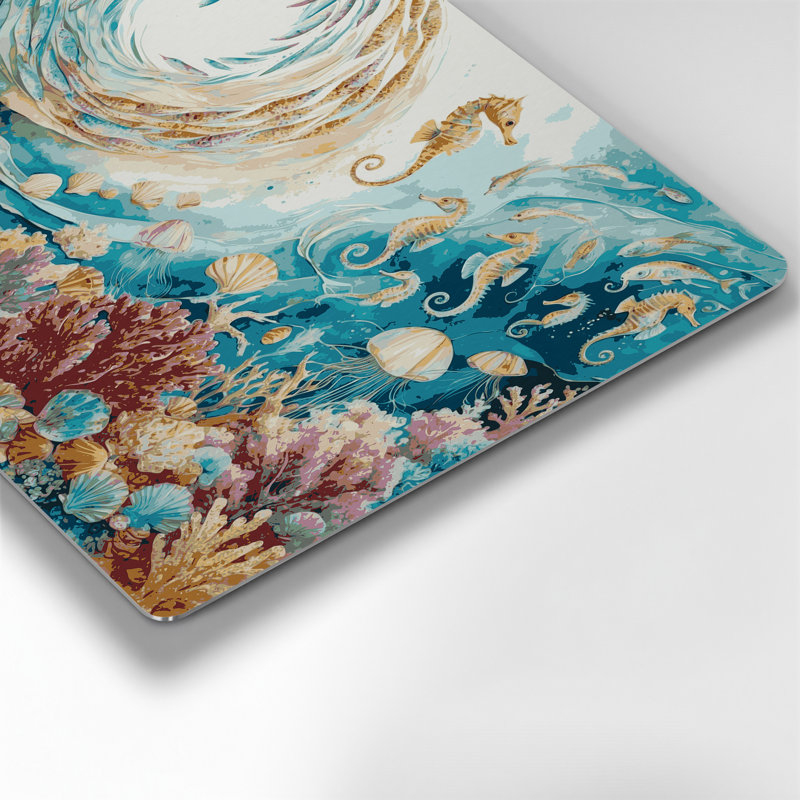 «Coastal Marine Life», art mural en métal brun, H 20 po x l 24 po