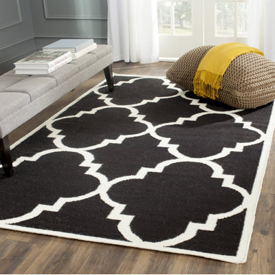 Capirano Geometric Wool Hand Woven Area Rug