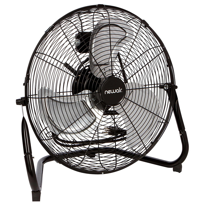 Newair 18" High-Velocity Industrial Floor Fan, Heavy Duty Metal Fan, Adjustable Tilt and 3 Speeds up to 4012 CFM, Rotatory Switch