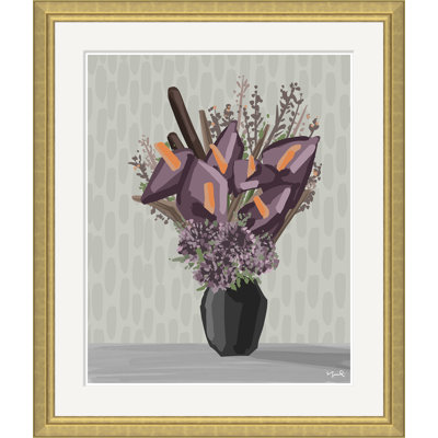 Purple Anthuriums Painting by Yuki Osada