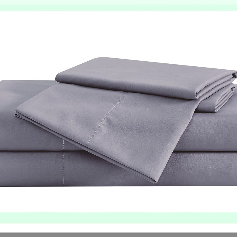 Luxury Soft Microfiber Sheet Set - 6 Piece Solid Bedding Bundle with Pillowcases - Garment Washed for Ultimate Comfort and Durability