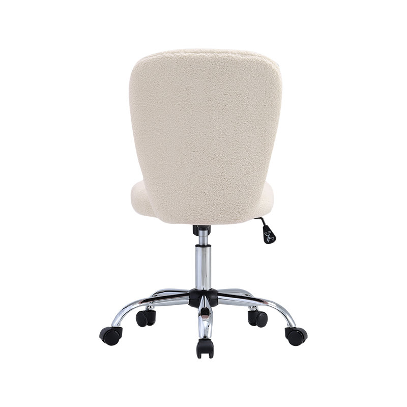 Krilov Ergonomic Swivel Upholstered Office Chair, Beige