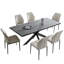 Mid-Century Extendable Kitchen Table for Dining Room with 6 Modern Chairs-85897311-91448726