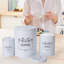 Country White Canisters Set of 3, Kitchen Storage Canisters with Airtight Lid for Coffee, Sugar, Tea