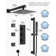 Thermostatic Shower Faucet System with Rough-in Valve,Slide Bar Handheld Spray