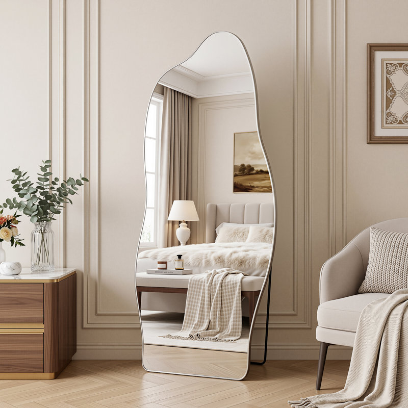 Miroir pleine grandeur Dreamy Cloud, Argent argent, 68 po x 26 po