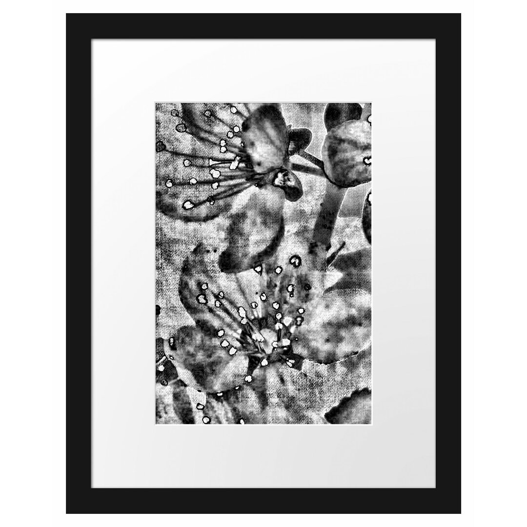 Gerahmtes Poster Retro Blumen