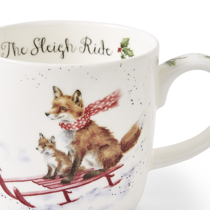 Classic Wrendale Designs, The Sleigh Ride Mug