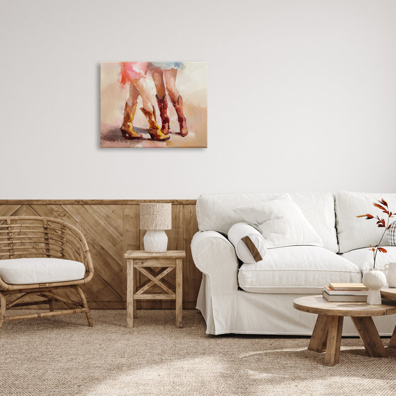 «Southwestern Cowgirls Dancing» par Ziwei Li, H 24 po x l 30 po x P 1,5 po