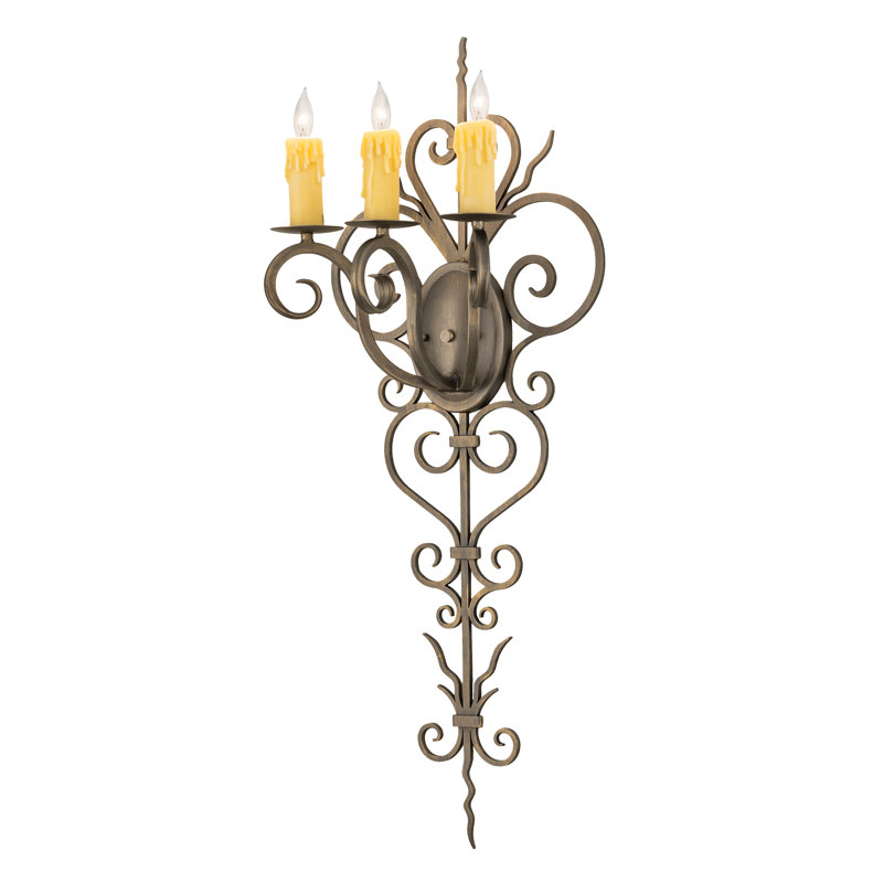 Kenna Steel Candle Wall Light