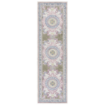 Savonnerie 403 Hand Tufted Wool/Cotton Oriental Indoor Use Only Rug in Ivory/Beige