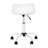 White Low-Back Swivel Office Chair with Adjustable Height and Metal Base