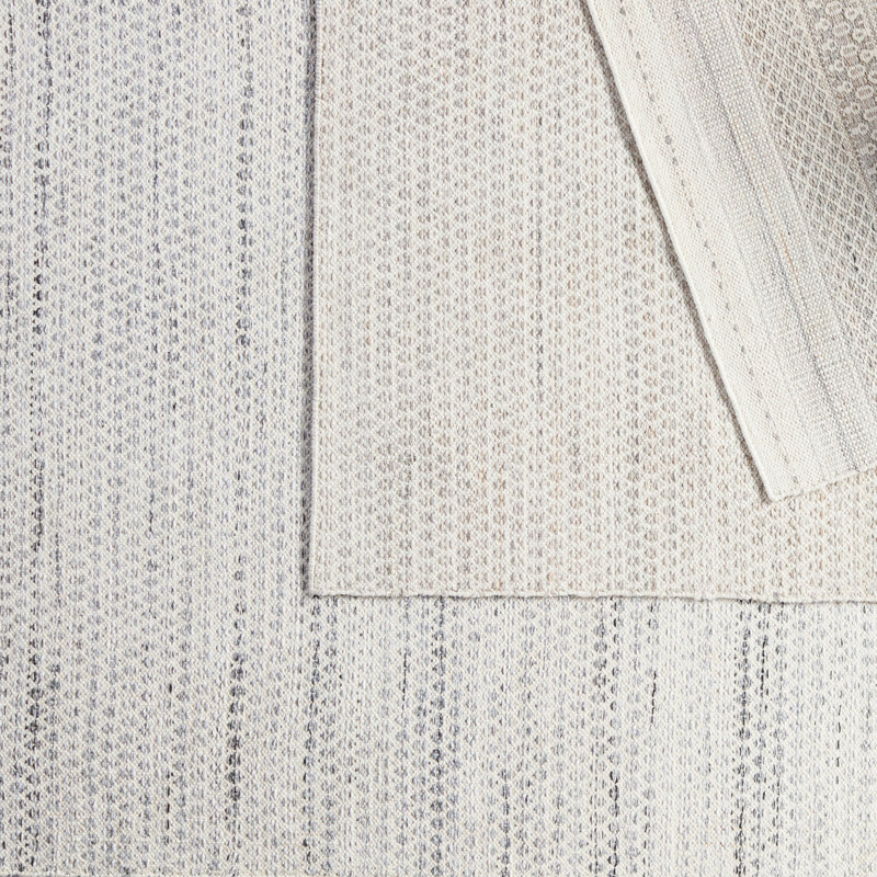 Tapis crème / gris à motif de treillis intérieur / extérieur Gino (9 pi x 12 pi), Rectangle 8 pi x 10 pi