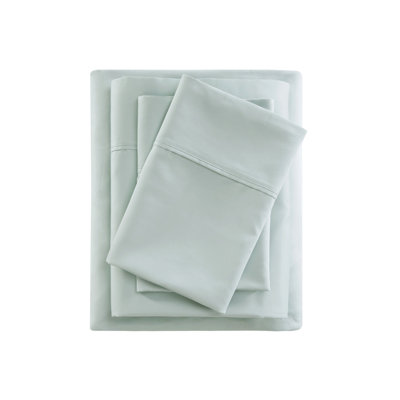 Ensemble de draps 4 pièces en mélange de coton à refroidissement complet avec drap-housse et taies d'oreiller