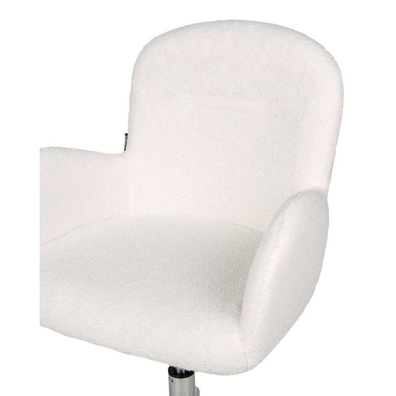 Quincella Polyester Office Chair, White