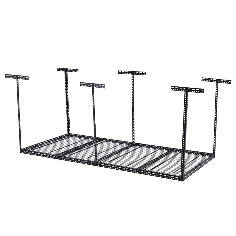 Fabriqué en acier de haute qualité, ce support de plafond de garage offre une résistance et une stabilité durables pour tous vos besoins de rangement.