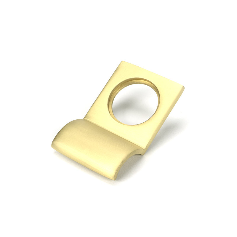 Satin Brass Rim Cylinder Escutcheon
