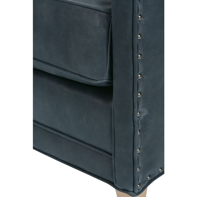 Springfield Nubuck Armchair, Slate Leather (KL230-04)