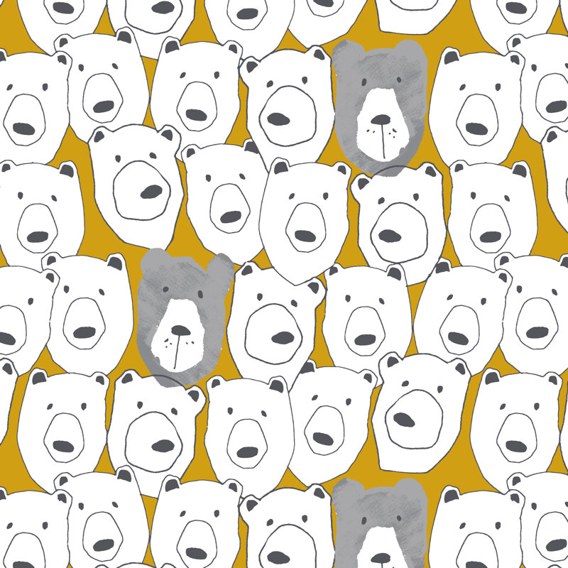 BEARS SKETCH YELLOW OGA Sample