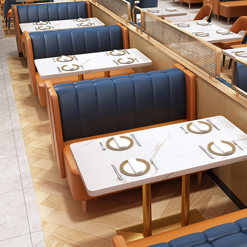 Banc rembourré en cuir véritable