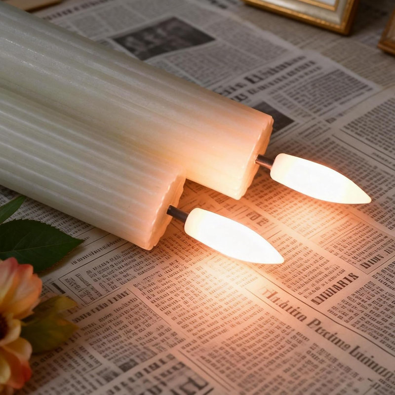 LED Taper Candles with Remote, Battery Operated Flameless LED Candles Flickering with Timer, Real Wax Electric Fake Candle for Home Wedding Christmas Decoration Mother’s Day Gifts