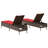  Patio Sun Lounger Set Brown, Red-168584726-168584721