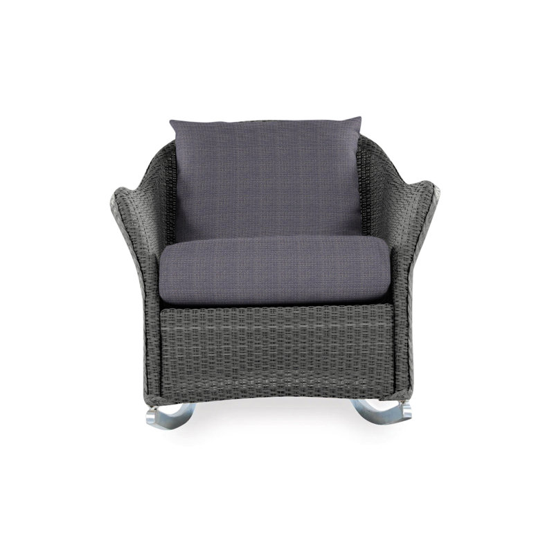 Weekend Retreat Outdoor Rocker Chair, Bamboo Bay Sky, Mink