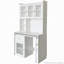 Bureau d'ordinateur avec porte vitrée et bureau rotatif à 90 degrés-373604960