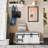 Storage Bench Shoe Bench White Wooden with Sliding Barn Doors,Upholstered Entryway Bench with Storage,for Hallway Entrance,35.43"W x 13.78"D x 18.11"H-81920825