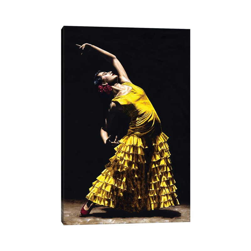 Un Momento Intenso Del Flamenco by Richard Young - Wrapped Canvas Painting, 101.6 cm H x 66.04 cm W x 3.175 cm D