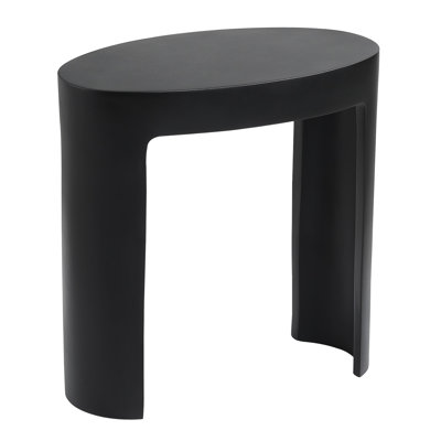 Ancona 17” Pure Acrylic Stone Bathroom Shower Bench in Matte Black