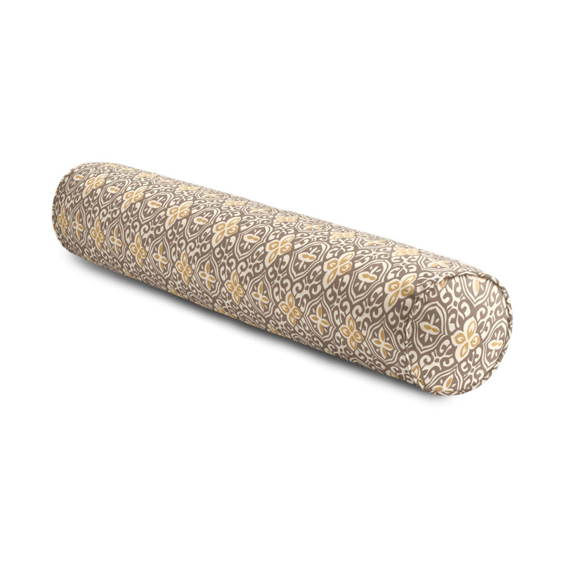 Linen Bolster Pillow Cover & Insert, 8" x 24", Rattan