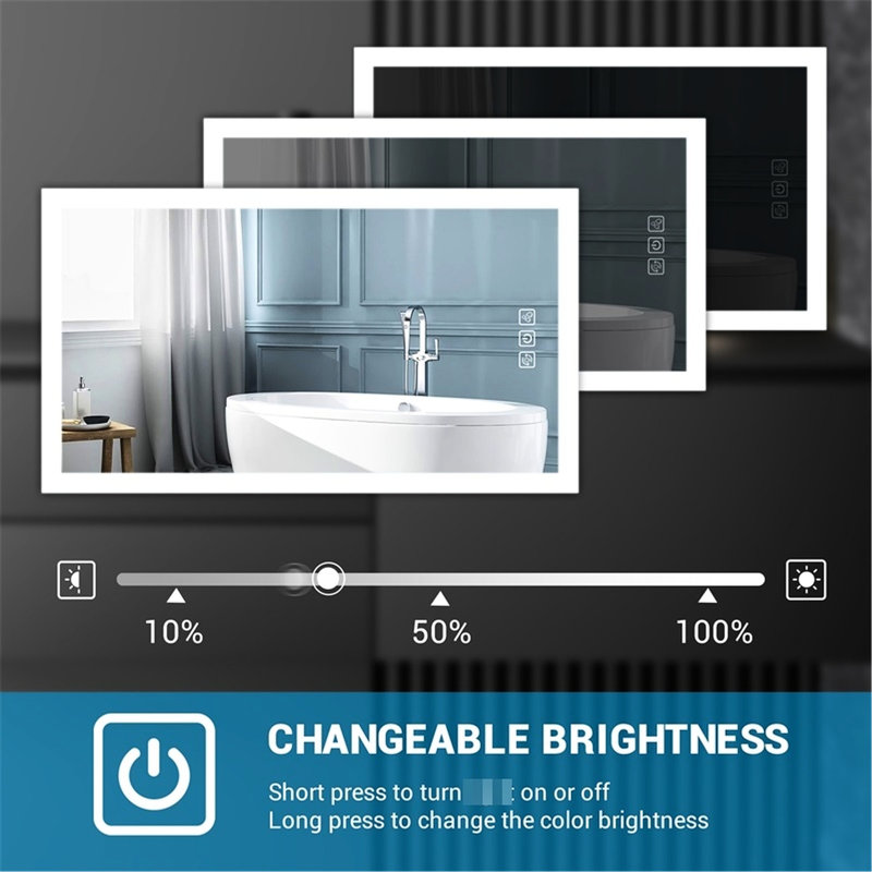 Miroir de salle de bain Led, 28,01 po x 35,1 po