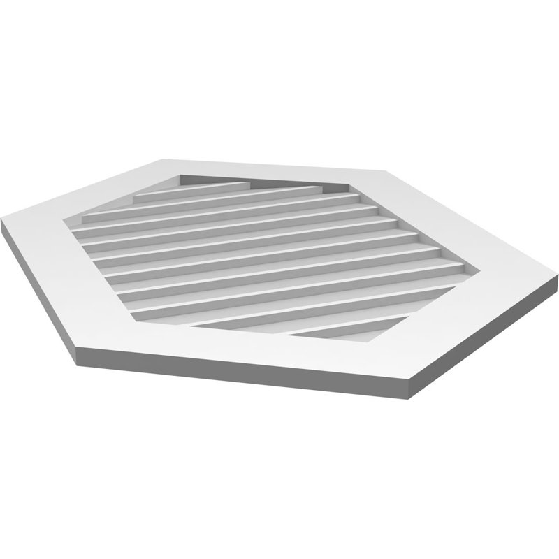 Ventilé vertical à pignon vertical en uréthane 8/12, H 1 po x l 26 po x L 38 po