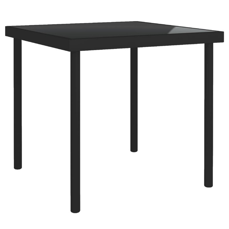 Ethe Square Metal Outdoor Dining Table , 80cm cm W 80cm cm D, Black