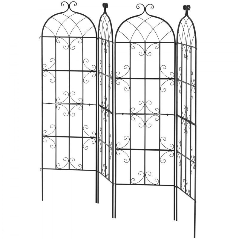 Metal Garden Trellis for Climbing Plant Support 50.8 cm Rustproof, 180.3cm H x 50.8cm W x 1.3cm D