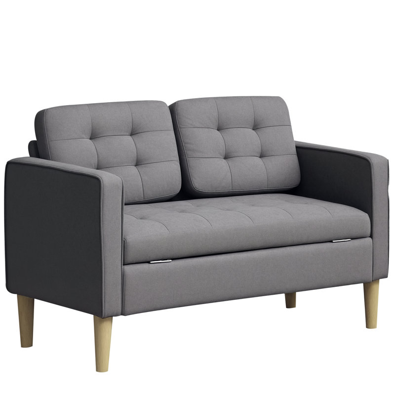 Saladin 2 Seater Sofa, Grey Cotton Blend
