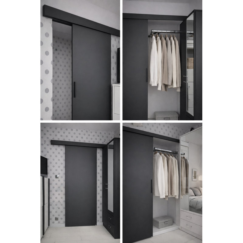 Door Malibu 1, 96cm x 205cm, Black