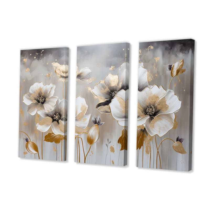 Souvenirs coquelicots Flower Dreams IV - ensemble d'art mural sur toile Flower Field, H 32 po x l 48 po x P 1 po