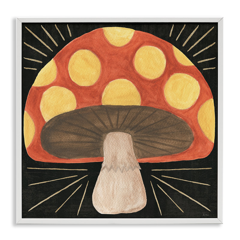 «Spooky Chic Mushroom», art de la giclée encadrée par Véronique Charron, H 12 po x l 12 po