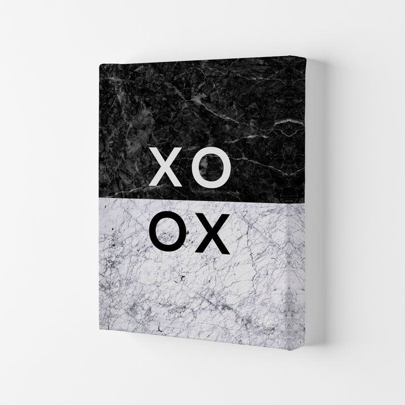 XO Hugs And Kisses - Print, 59.4cm H x 42cm W x 4cm D, Wrapped Canvas
