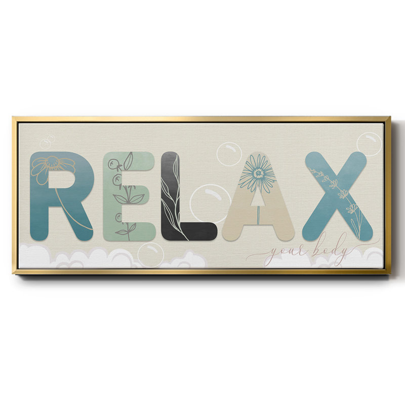 Relax Your Body - toile encadrée, H 12 po x l 30 po