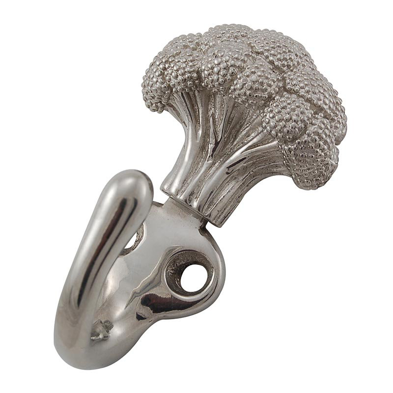 Fiori Wall Hook, Polished Silver