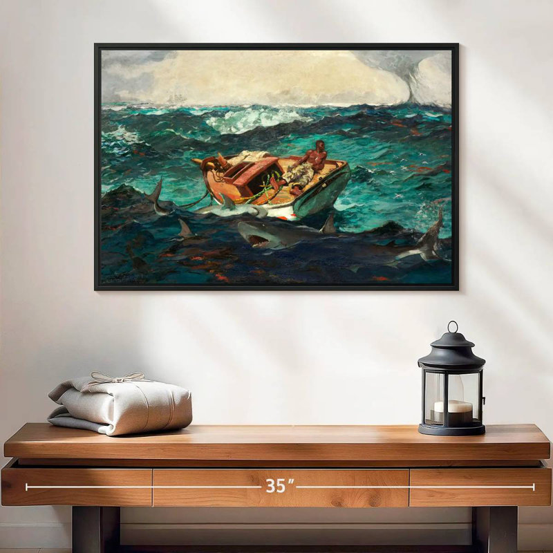 The Gulf Stream 1899, 25" X 17", Floating Frame Black