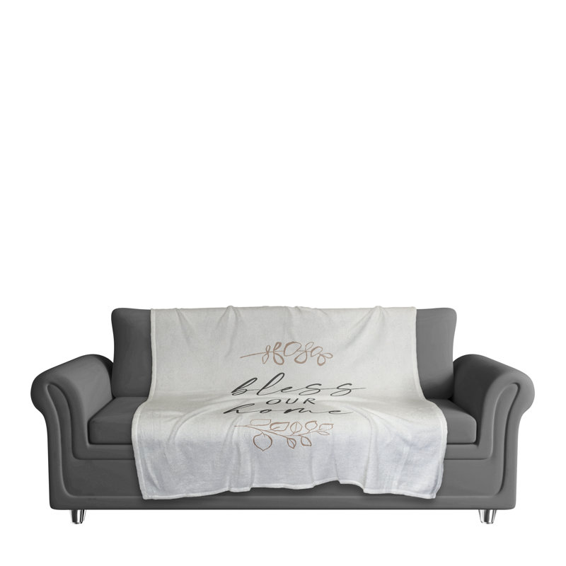 Bless This Home Leaf Throw Blanket