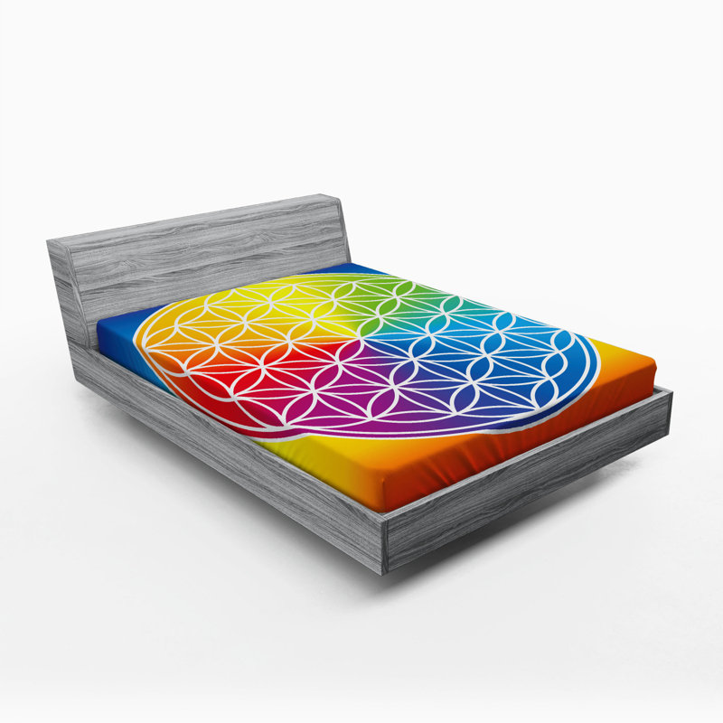 Hippie Microfiber Fitted Sheet, Queen Fitted Sheet