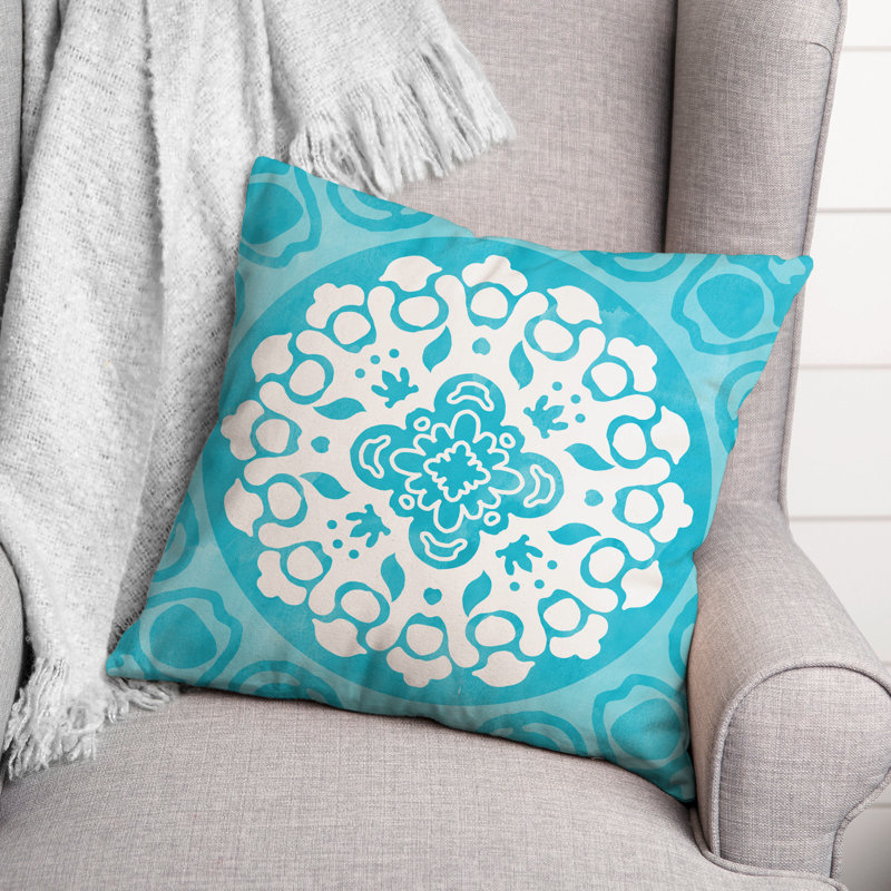 Housse et insert de coussin extérieur d'extérieur, Turquoise