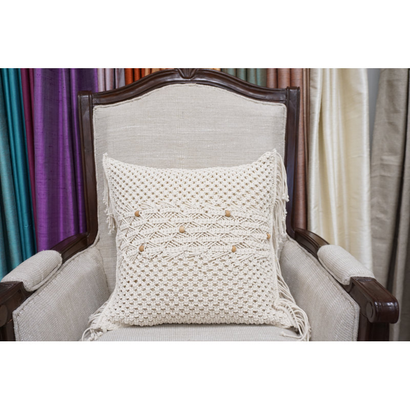 Cotton Blend Throw Pillow