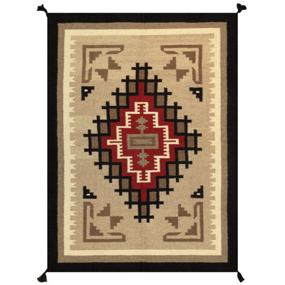 5'X8' Hand Woven Cotton and Wool Moroccan Area Rug